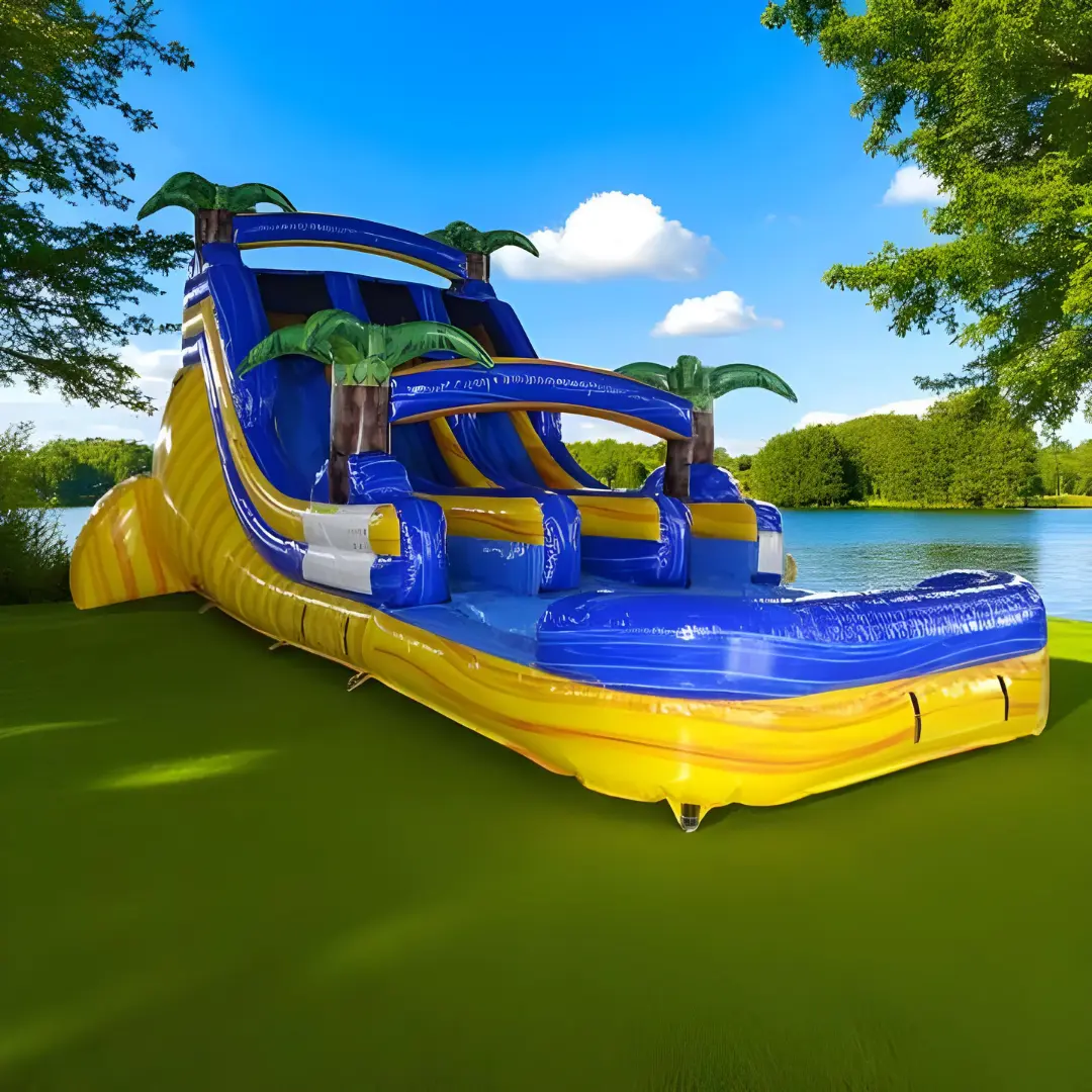 17' Lava Falls Dual Lane Water Slide