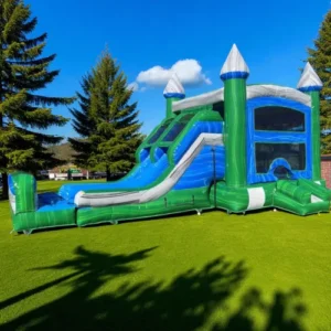 7-in-1 Green Gush Combo Bounce House with Slide Rental