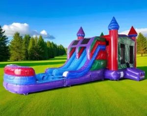 7-in-1 Marble Combo Bounce House with Slide Rental