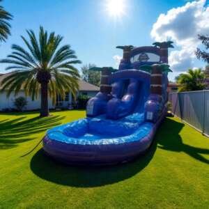 18ft. Purple Hurricane Water Slide Rental (Single Lane)