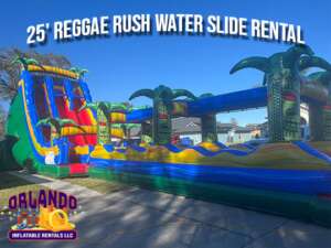 photo image of the 25 ft Raggae Rush Water Slide inflatable rental