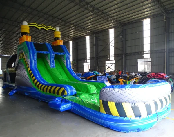53ft Radioactive Run Wet/Dry Dual Lane Obstacle Course Rental - Image 2