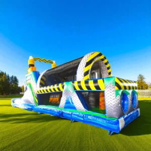 53ft Radioactive Run Wet/Dry Dual Lane Obstacle Course Rental