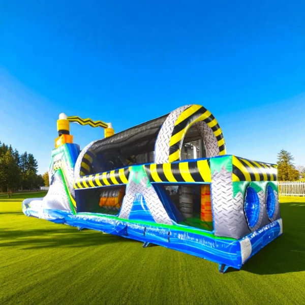 53ft Radioactive Run Wet/Dry Dual Lane Obstacle Course Rental